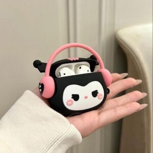 Kuromi AirPods Case Cover - Silicone with Headphones Design