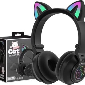 Cat Ear Wireless Headset - STN-26 - Black