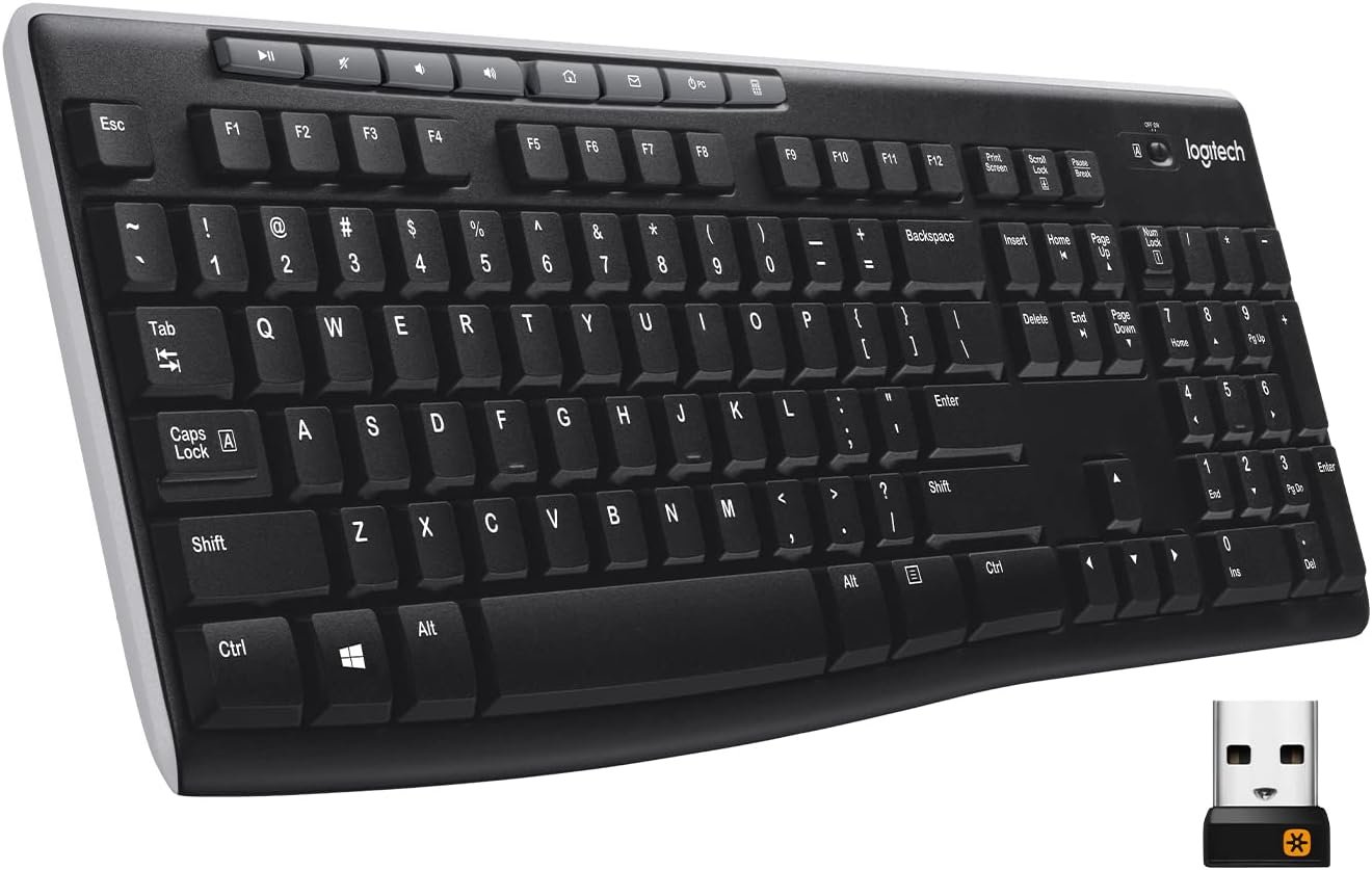 Logitech K270 Wireless Keyboard - Full-Size with Number Pad