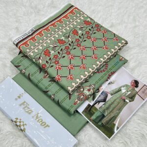 Fiza Noor 3-Piece Unstitched Printed Lawn Suit