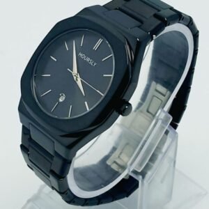 Hoursly Men’s Luxury Black Stainless Steel Watch