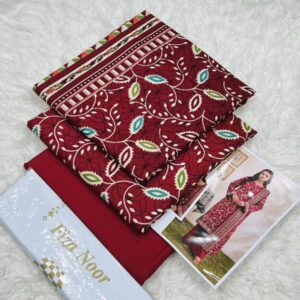 Fiza Noor 3-Piece Unstitched Printed Lawn Suit