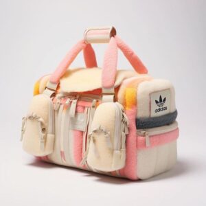 Plush Sherpa Pastel Duffle Bag with Utility Pockets